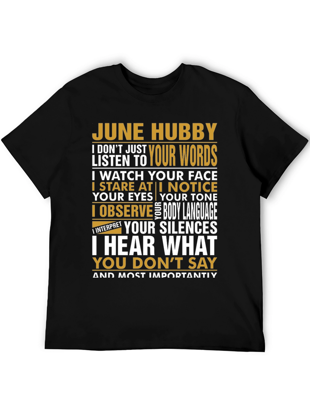 June Hubby Graphic T-Shirt - Husband Appreciation Tee