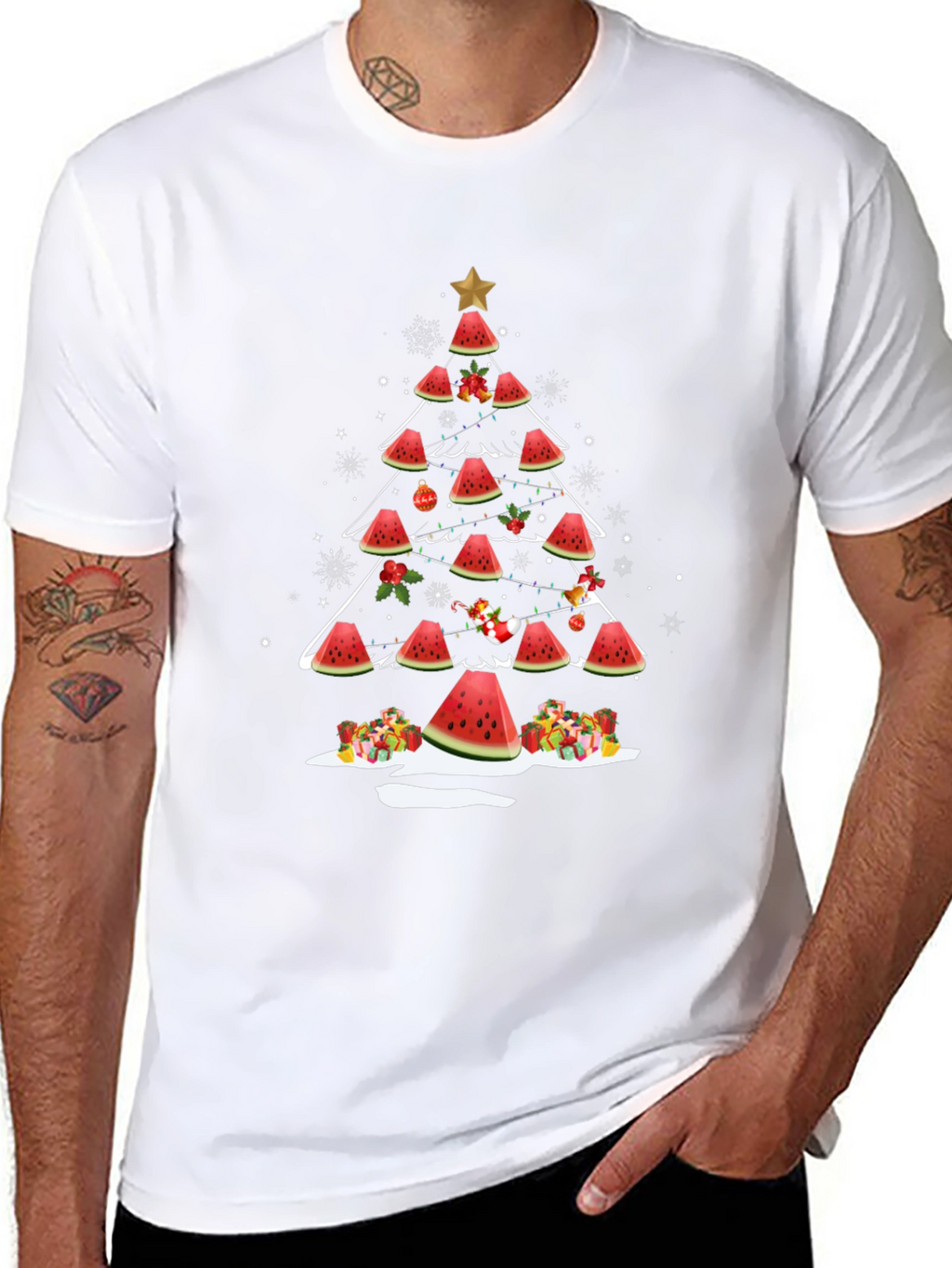 Watermelon Christmas Tree T-Shirt