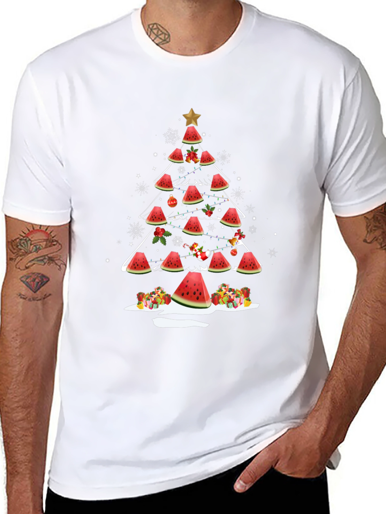 Watermelon Christmas Tree T-Shirt