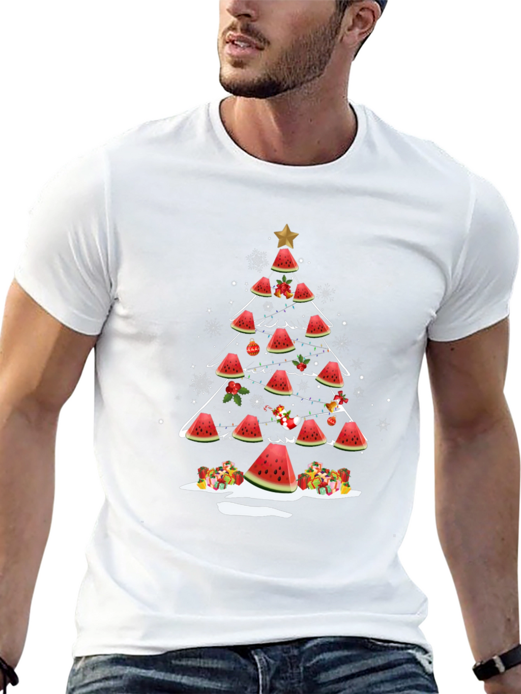 Watermelon Christmas Tree T-Shirt
