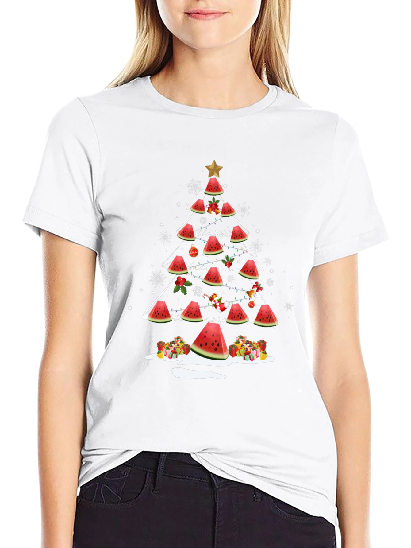 Watermelon Christmas Tree T-Shirt