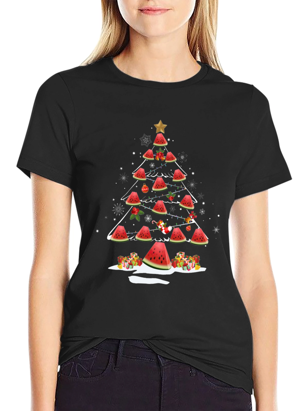 Watermelon Christmas Tree T-Shirt