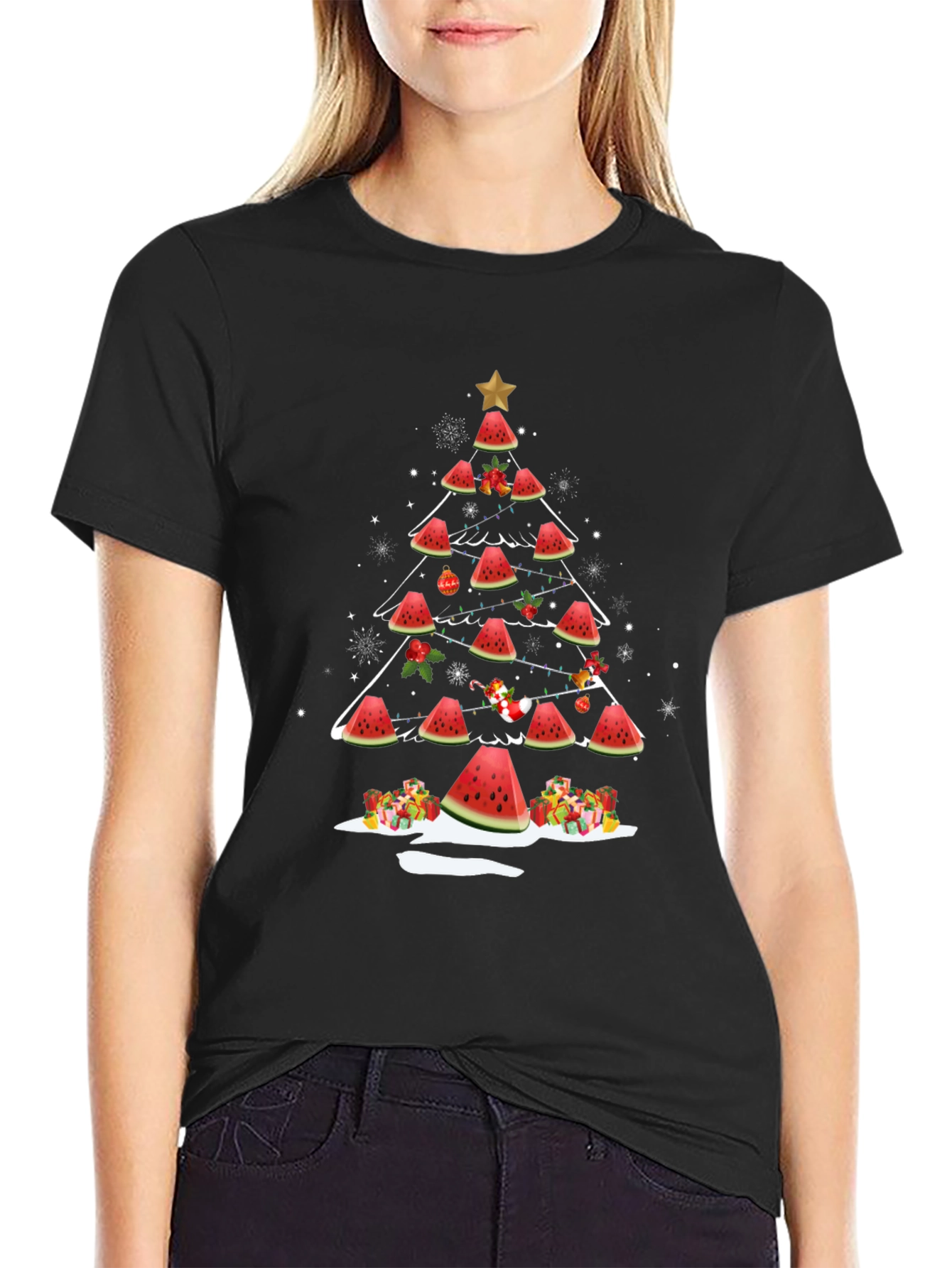 Watermelon Christmas Tree T-Shirt