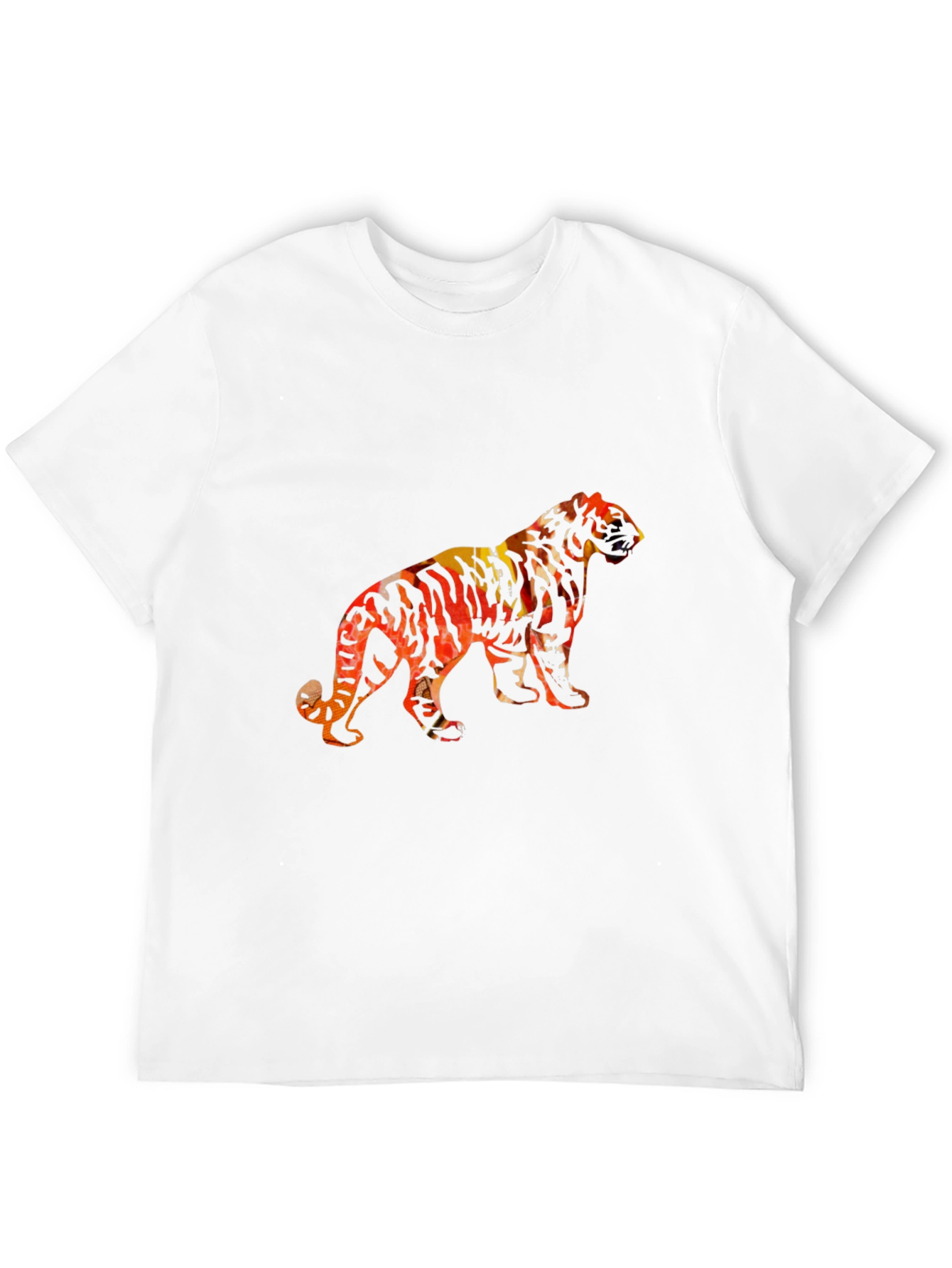 Tiger Graphic Black Tee - Bold Artistic Design