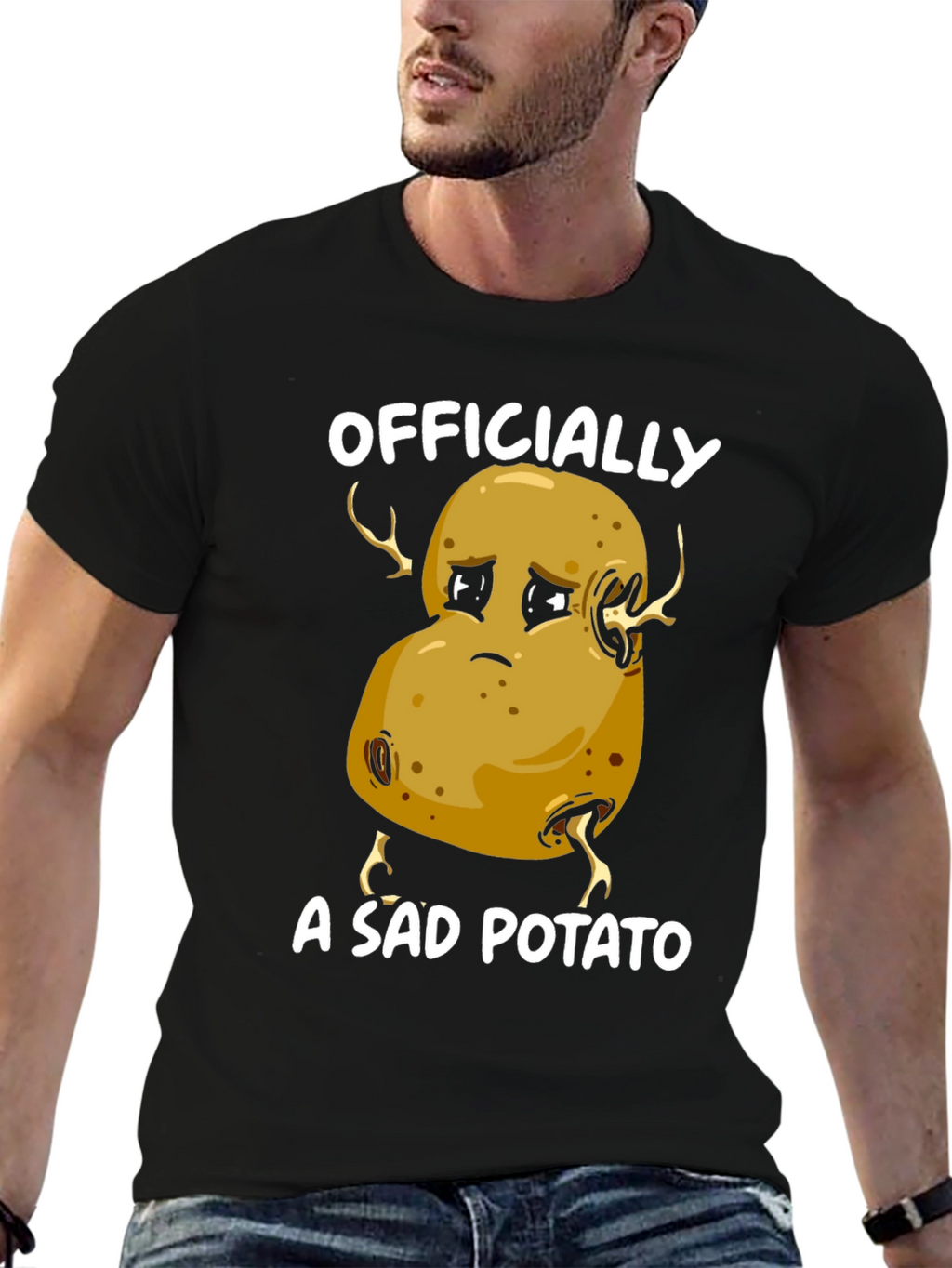 Sad Potato Graphic T-Shirt - Funny Unisex Tee