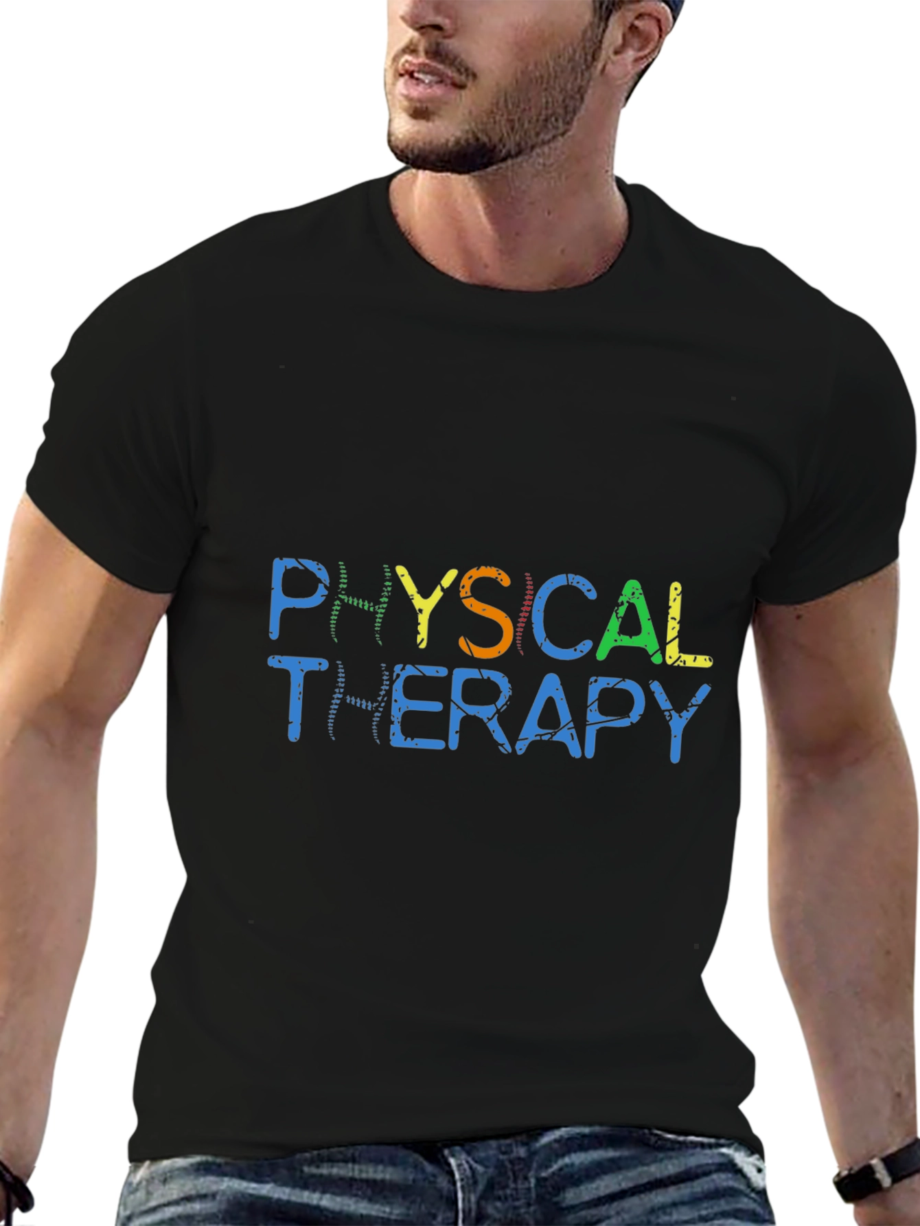 Physical Therapy Graphic T-Shirt - Black Cotton Tee