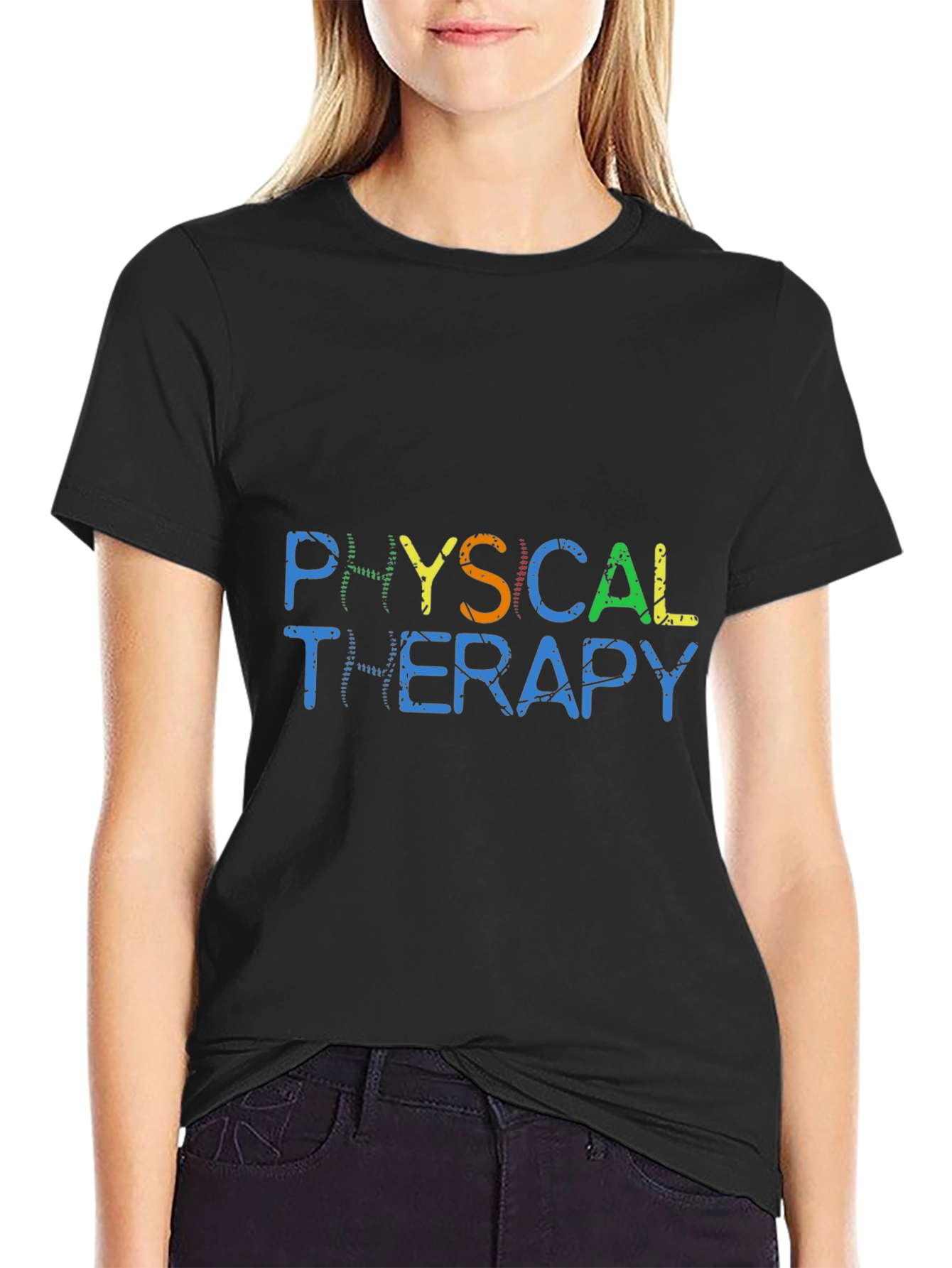 Physical Therapy Graphic T-Shirt - Black Cotton Tee