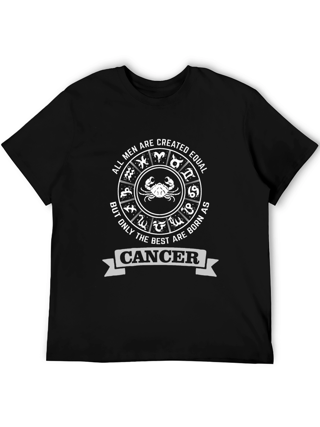 Cancer Zodiac T-Shirt for Men - Best Born As Tee