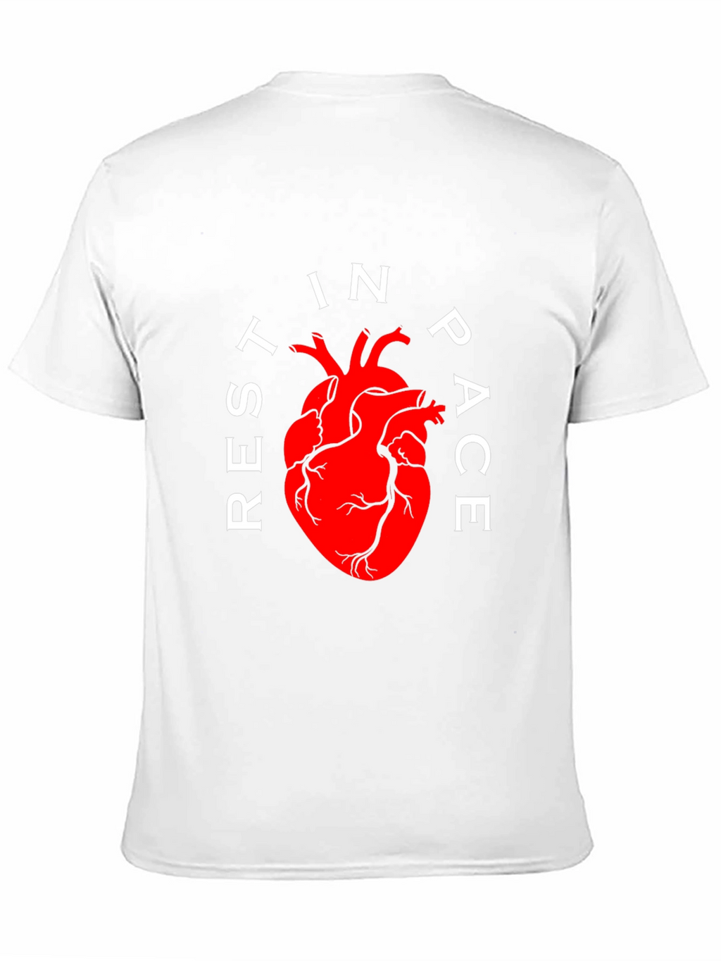 Rest In Peace Anatomical Heart Black T-Shirt