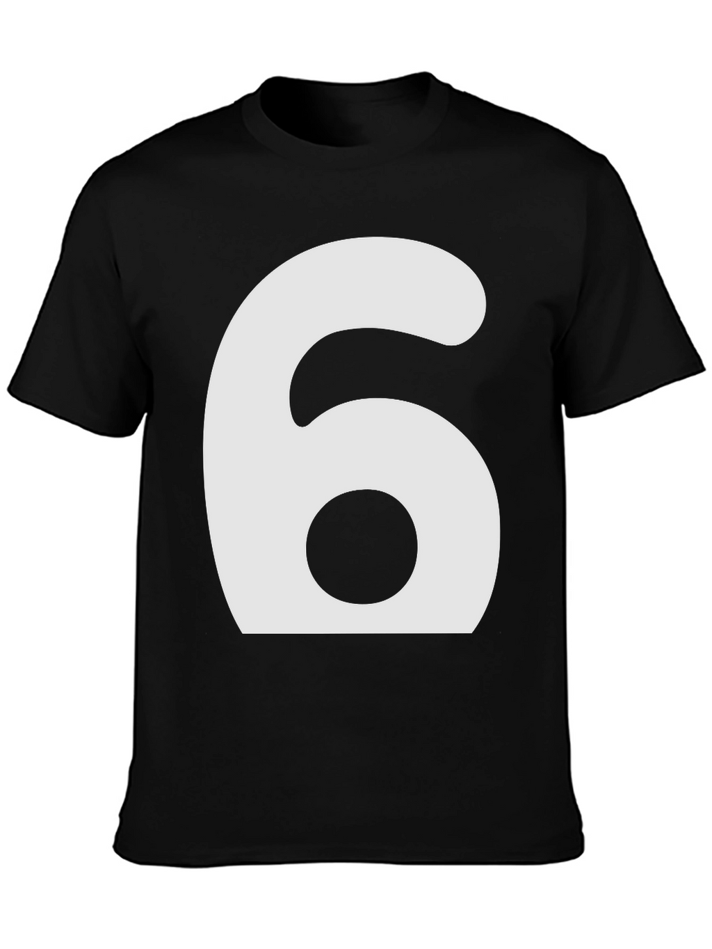 Mens Number 6 Graphic T-Shirt - Black