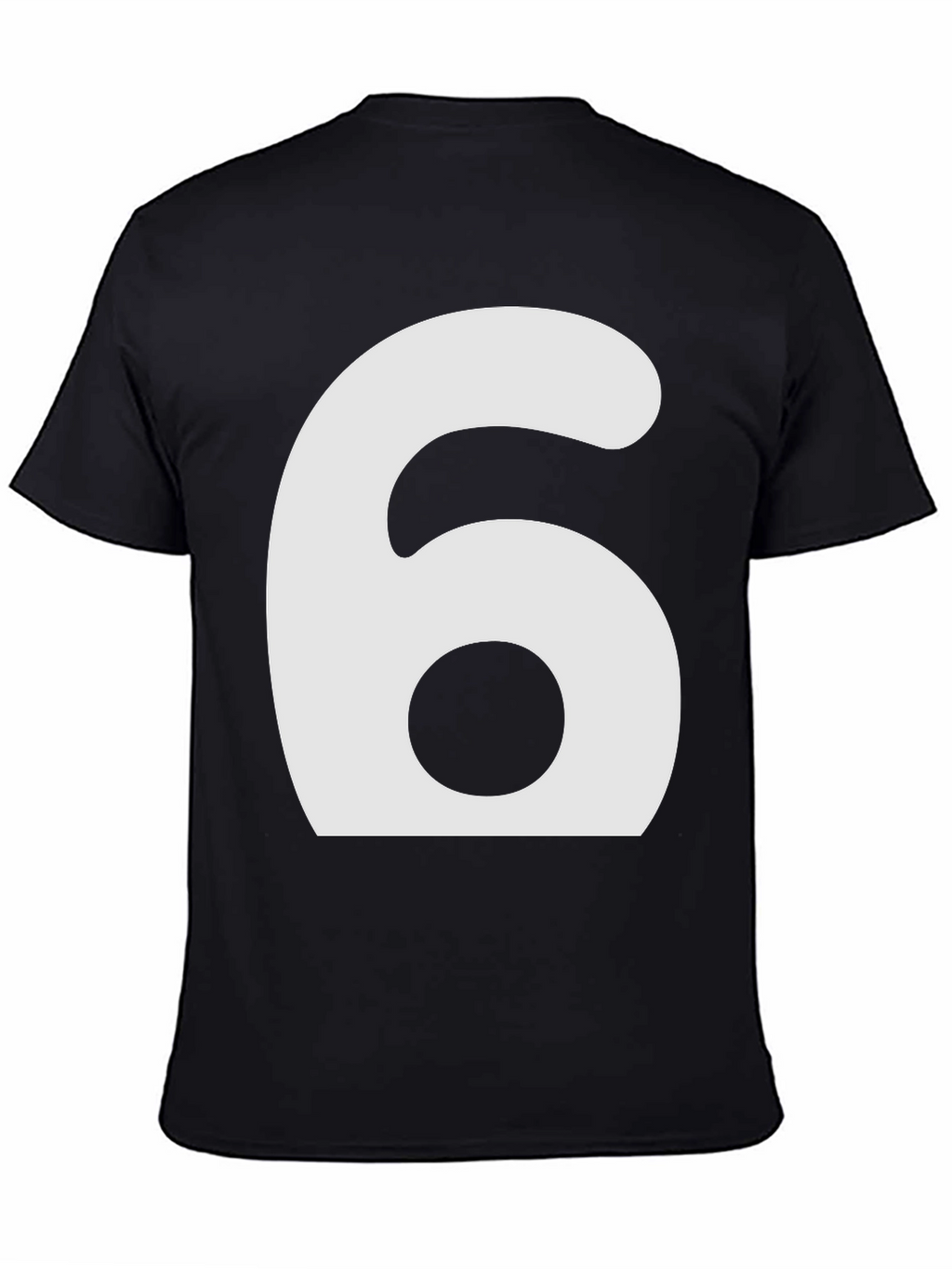 Mens Number 6 Graphic T-Shirt - Black