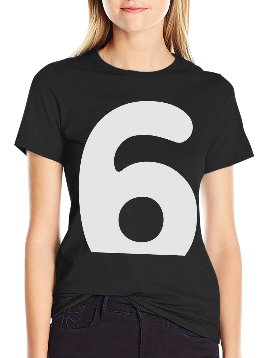 Mens Number 6 Graphic T-Shirt - Black