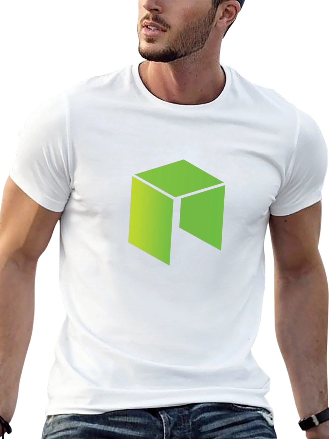 Geometric Graphic Print Black T-Shirt