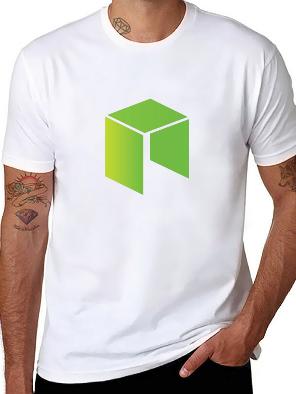 Geometric Graphic Print Black T-Shirt