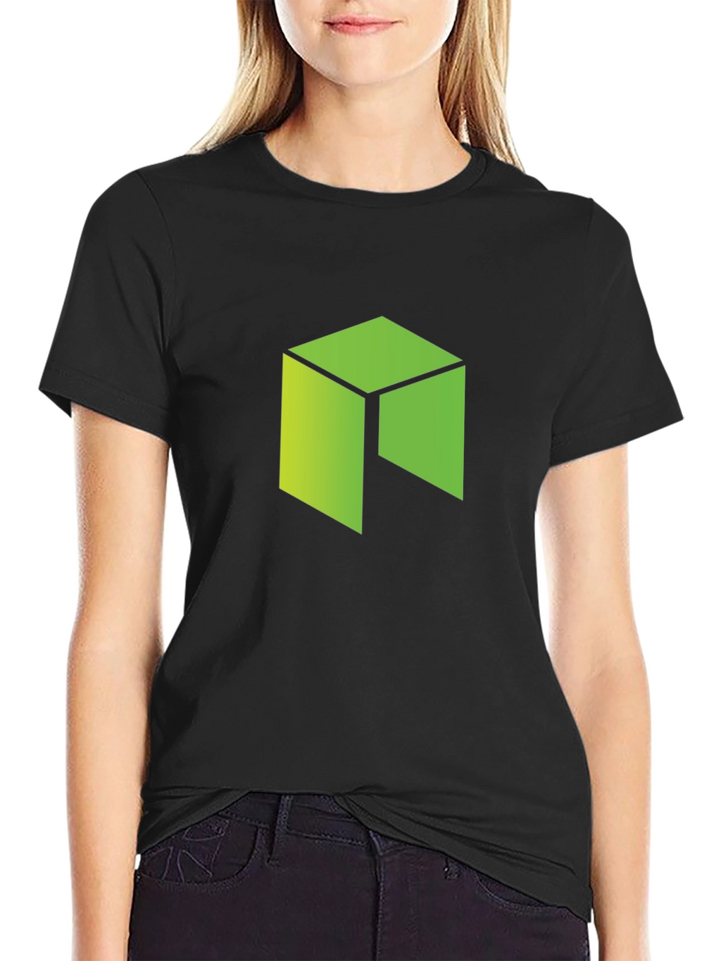 Geometric Graphic Print Black T-Shirt