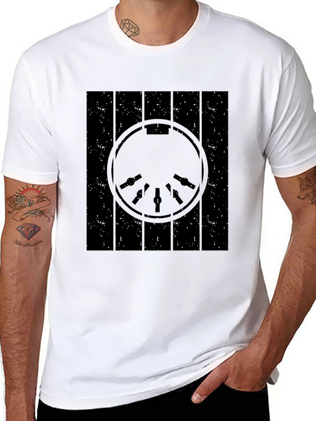 Millennium Falcon Blueprint Black T-Shirt