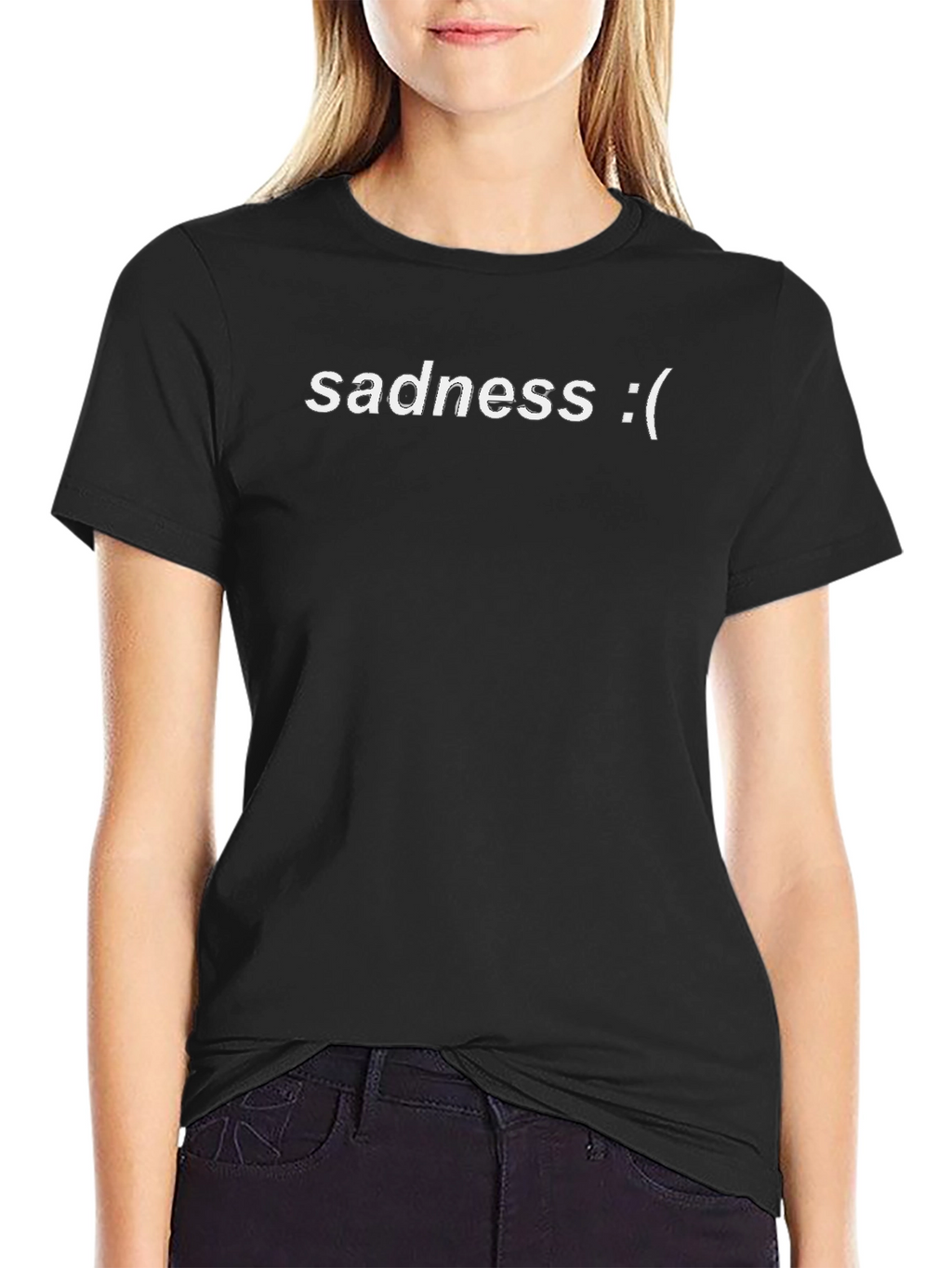 Sadness Graphic Tee - Black Unisex T-Shirt