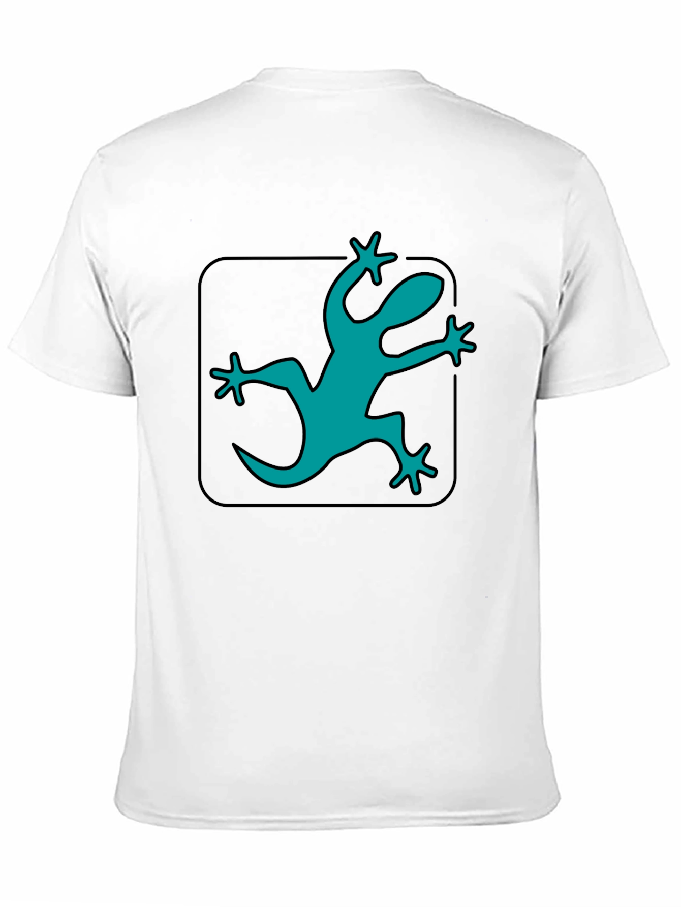Teal Lizard Graphic Black T-Shirt