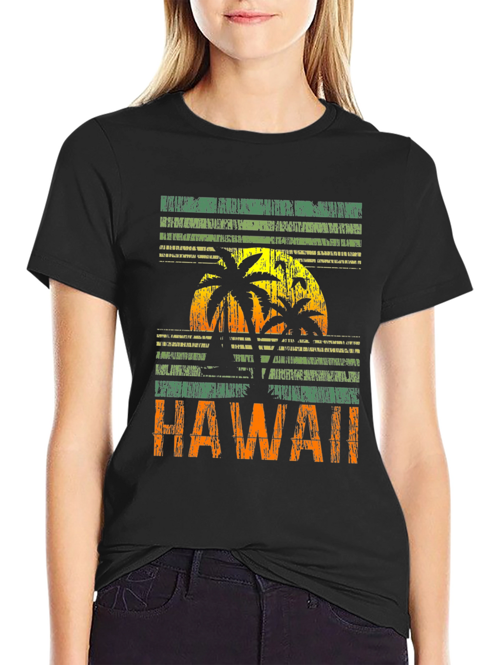 Hawaii Sunset Graphic Tee - Tropical Island Vibes