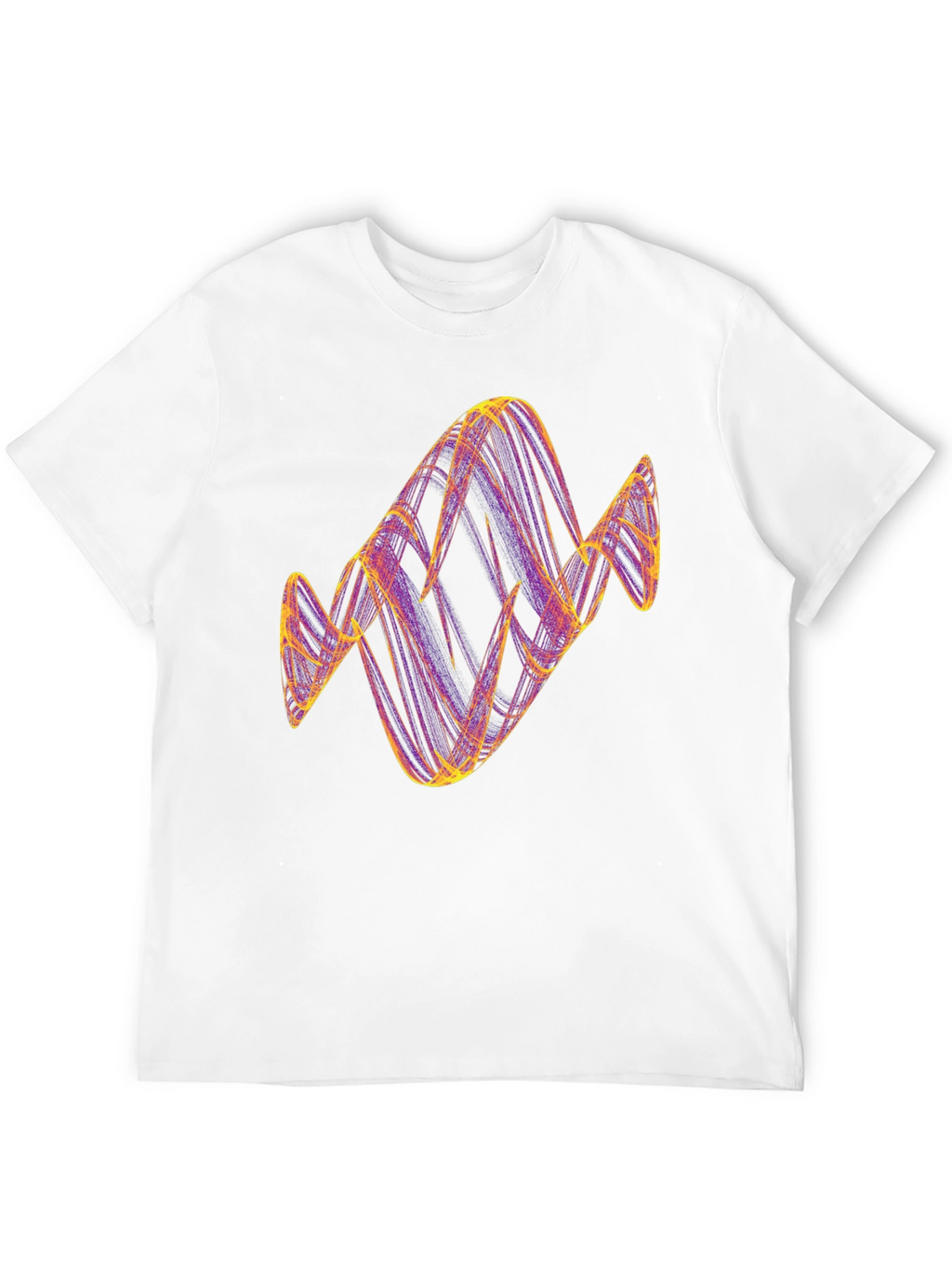 Abstract Line Art Graphic T-Shirt - Black