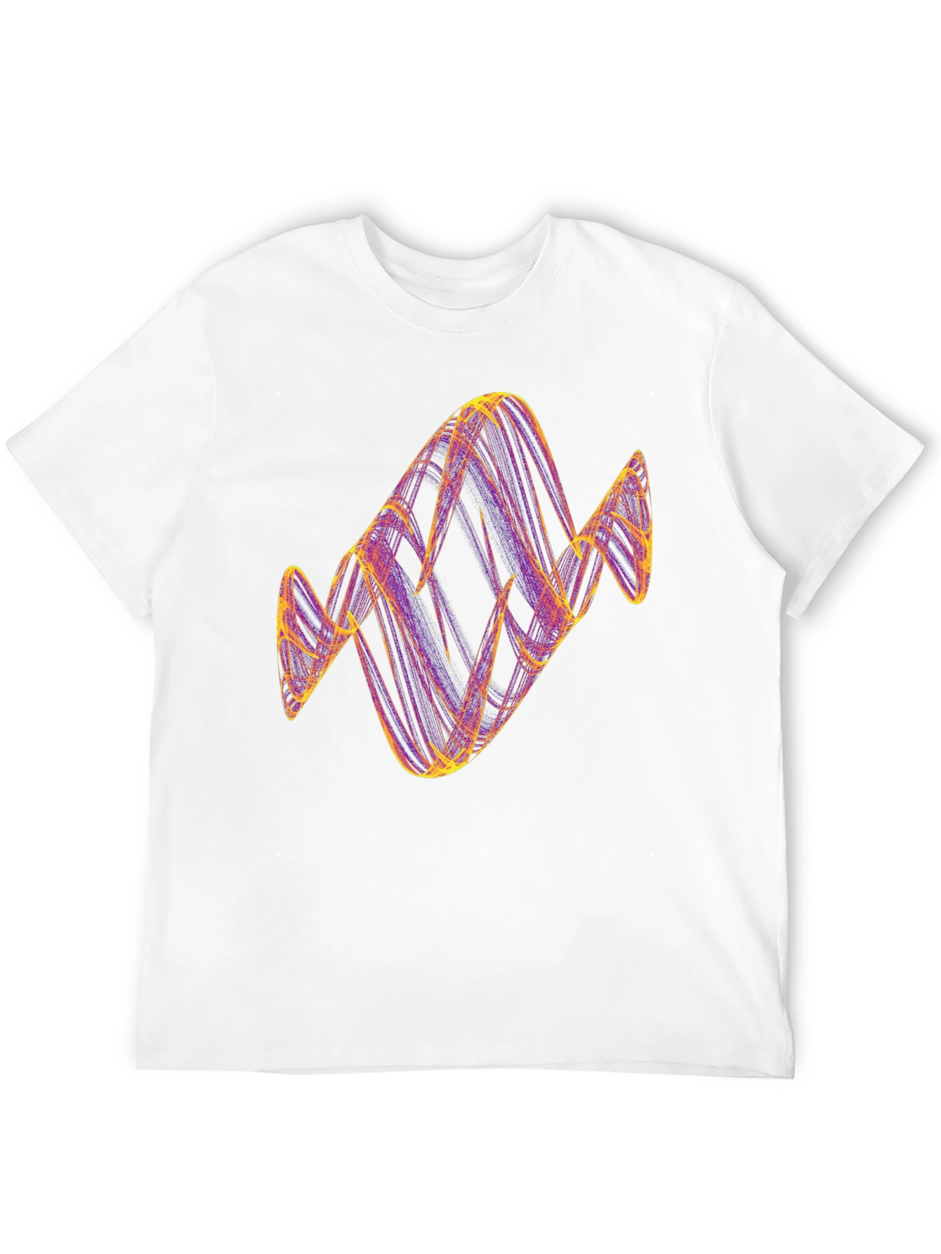 Abstract Line Art Graphic T-Shirt - Black