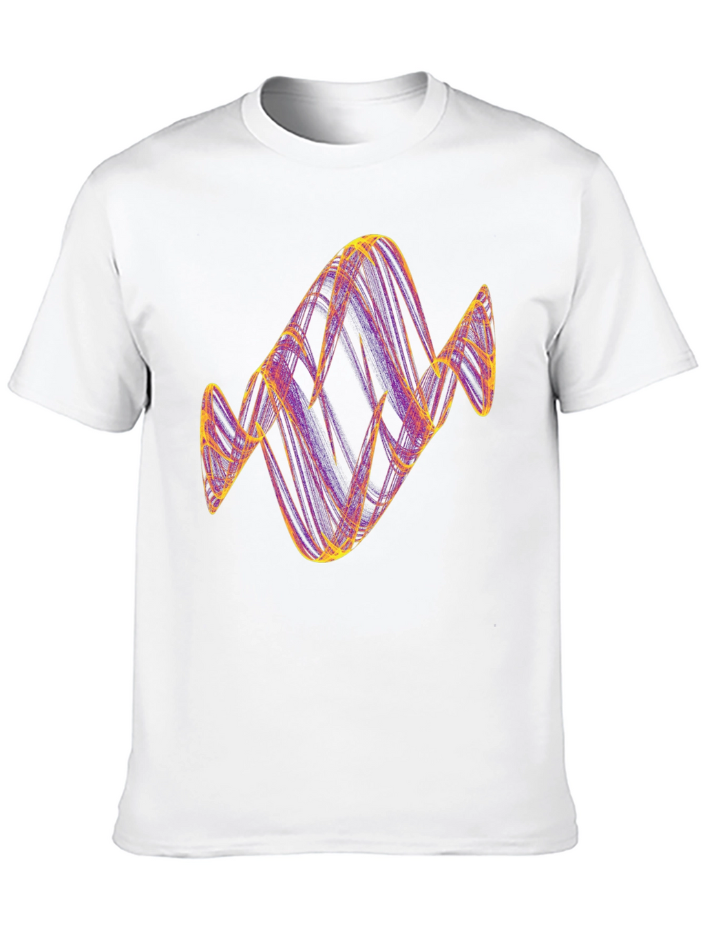 Abstract Line Art Graphic T-Shirt - Black