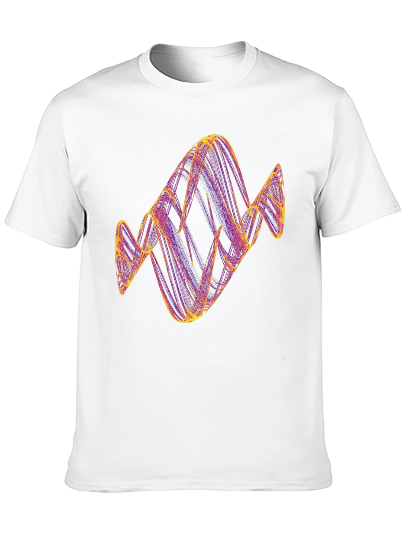 Abstract Line Art Graphic T-Shirt - Black