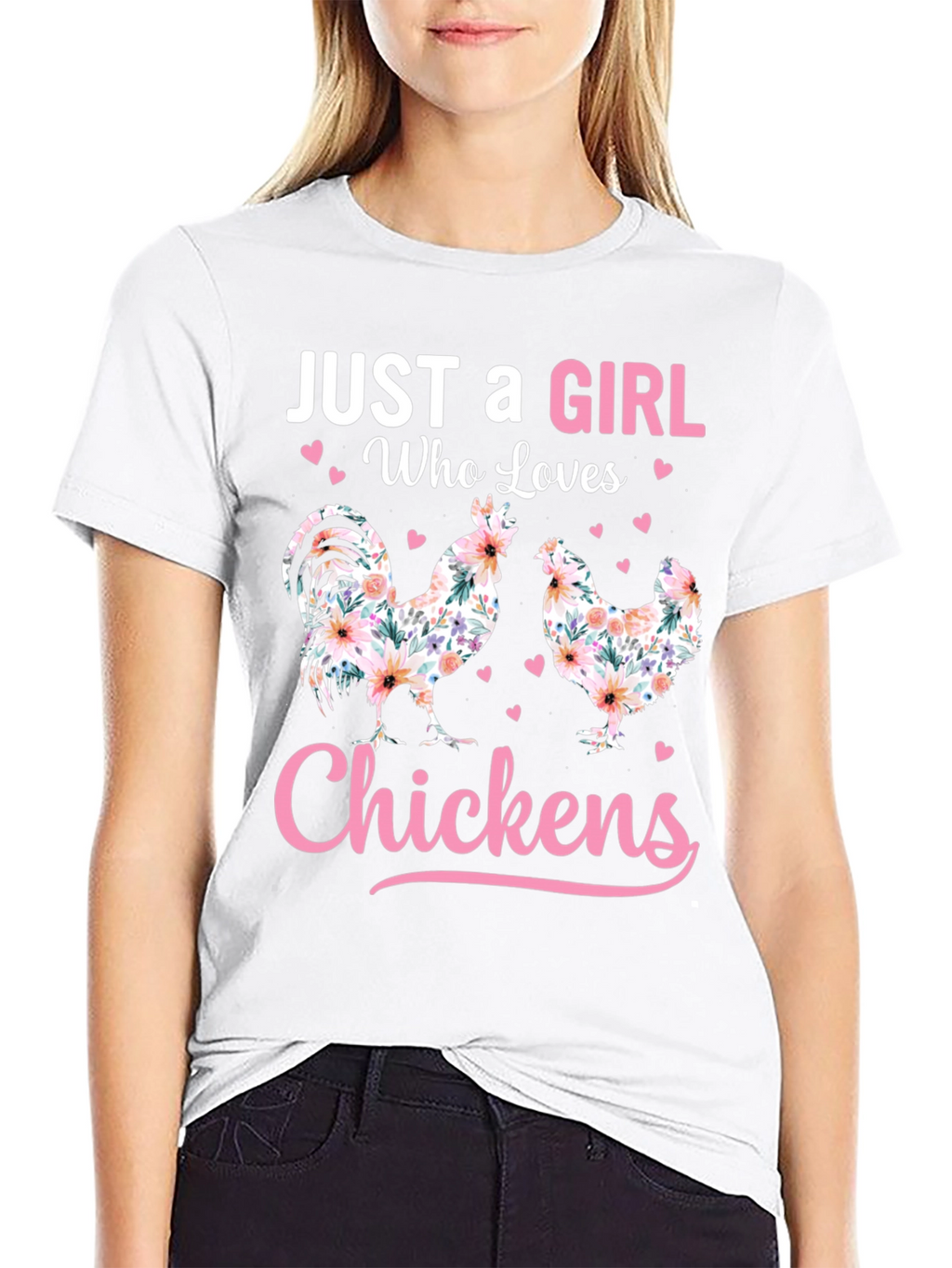 Just a Girl Who Loves Chickens T-Shirt