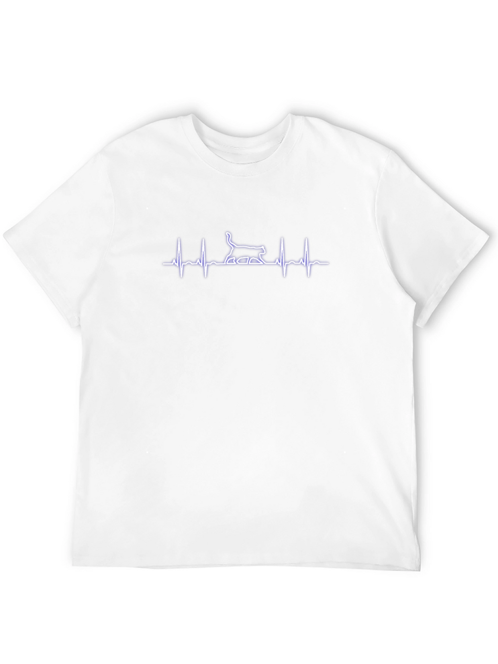 Cat Heartbeat T-Shirt - Black