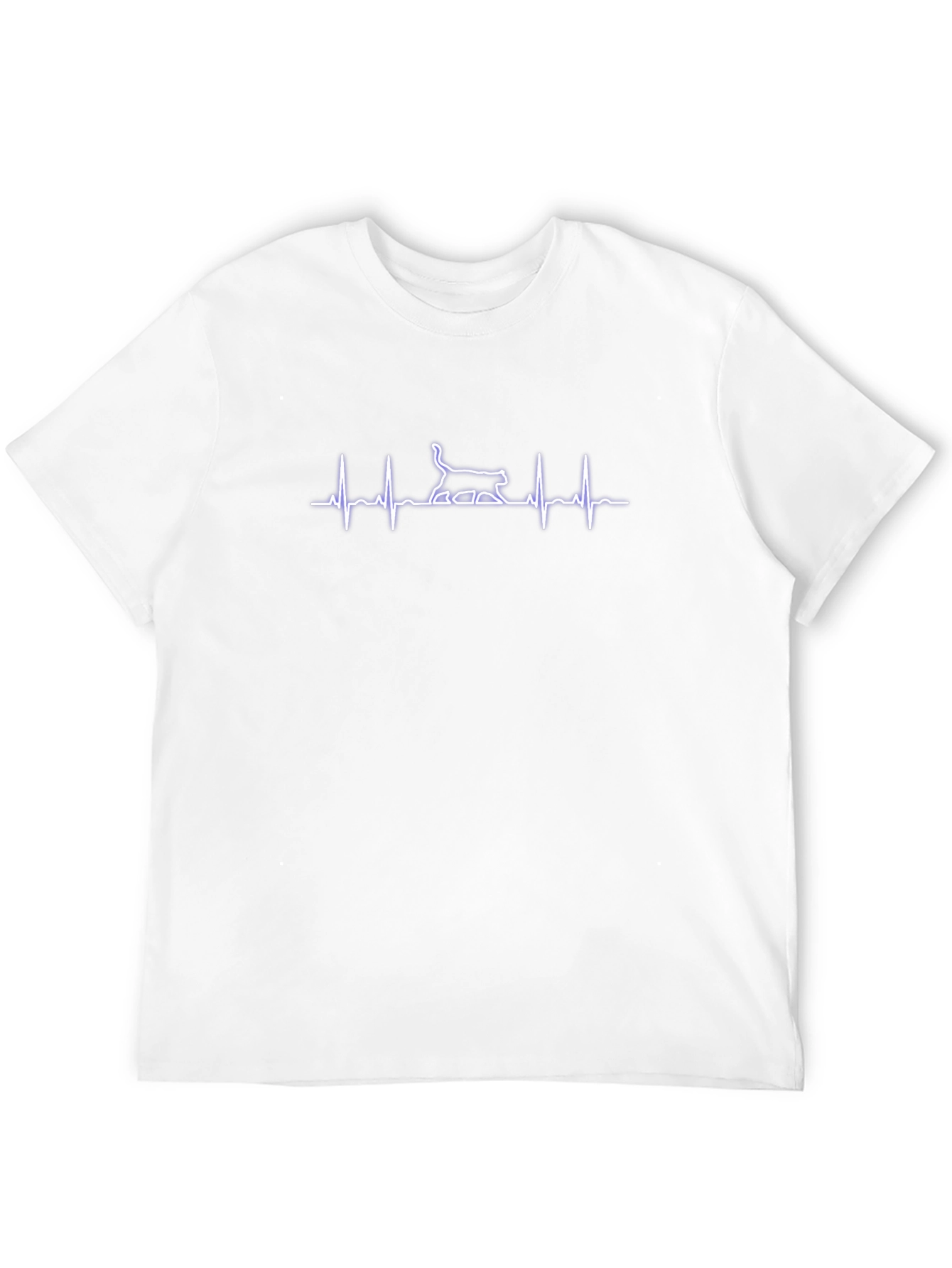 Cat Heartbeat T-Shirt - Black