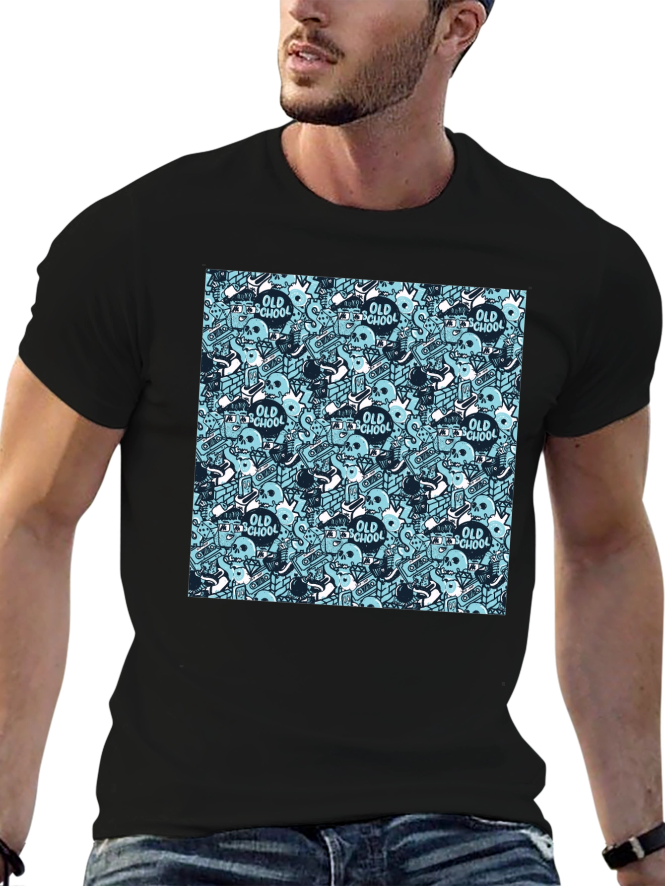 Old School Graphic Print T-Shirt