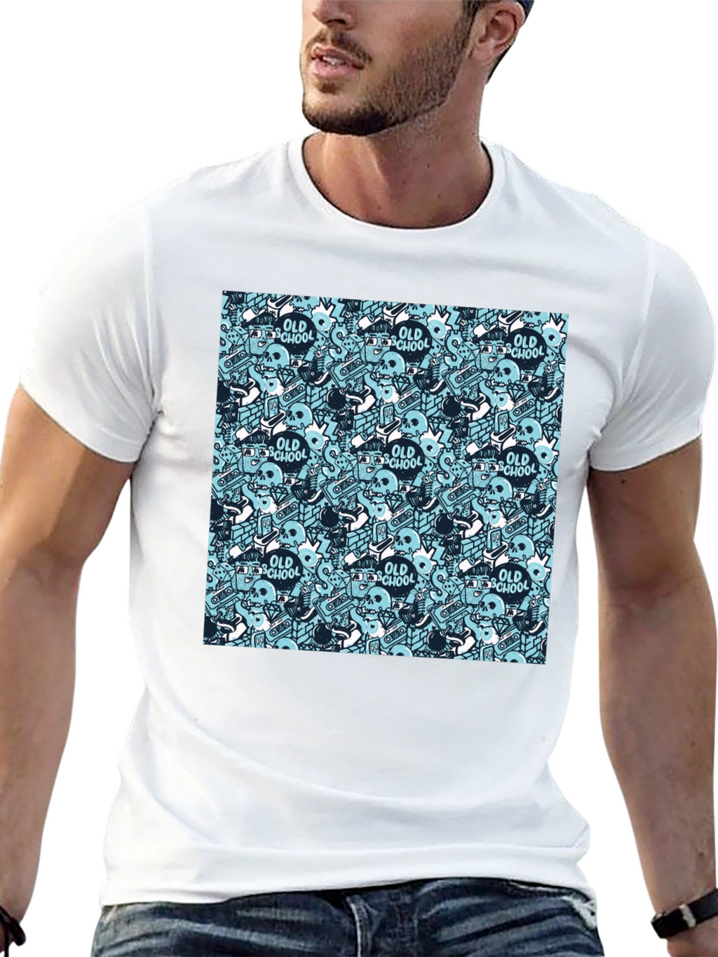 Old School Graphic Print T-Shirt