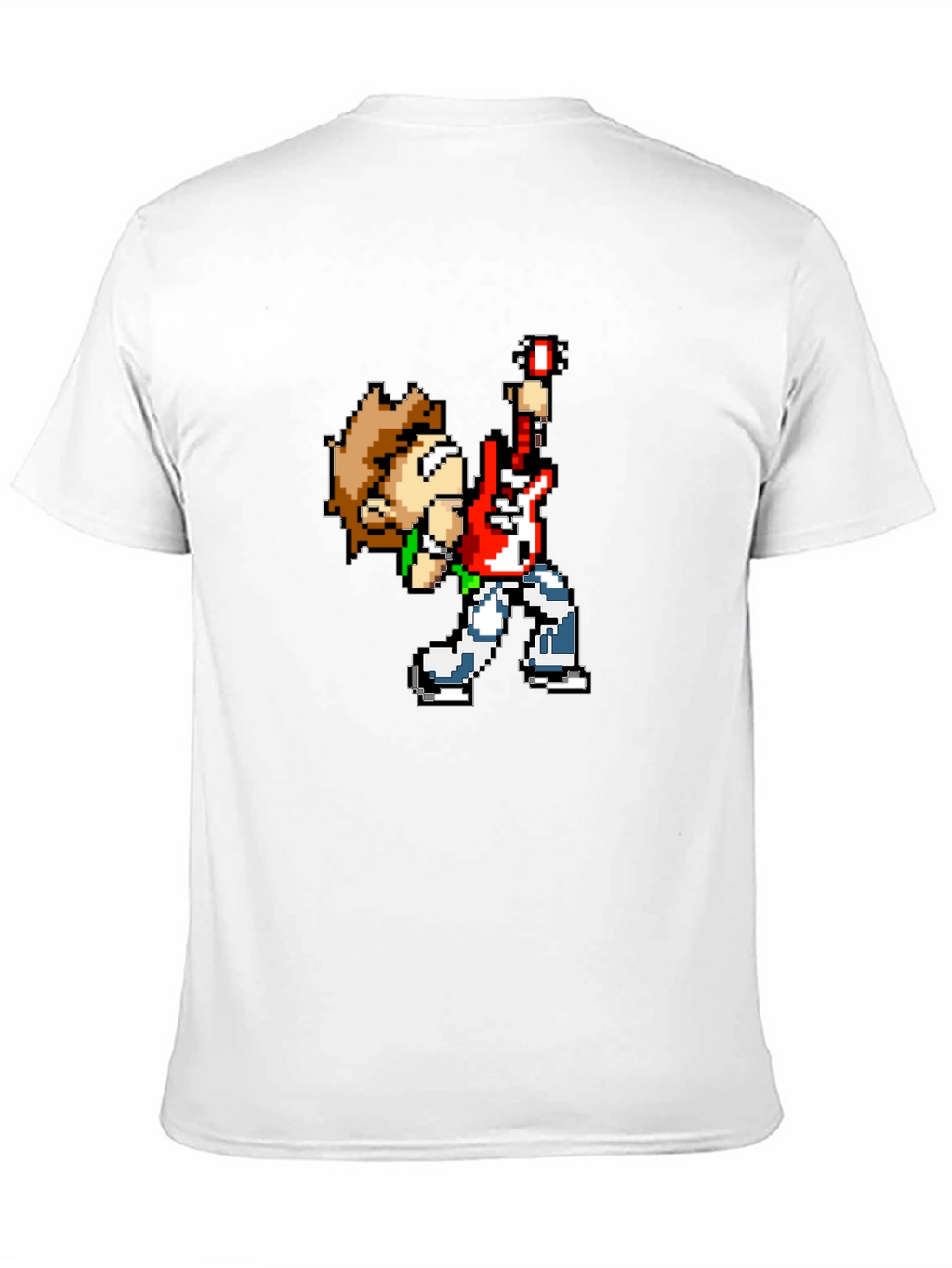 Pixel Art Rocker Black T-Shirt