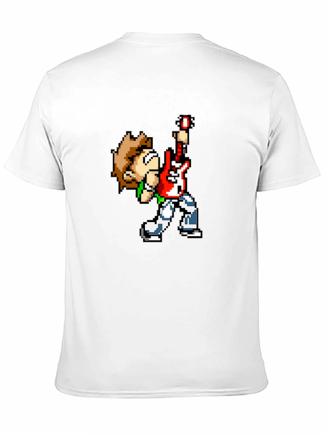 Pixel Art Rocker Black T-Shirt
