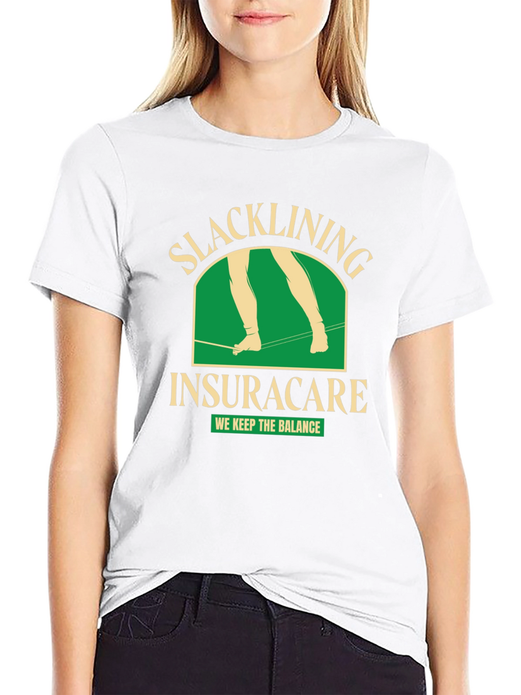 Slacklining Insuracare T-Shirt - We Keep The Balance!