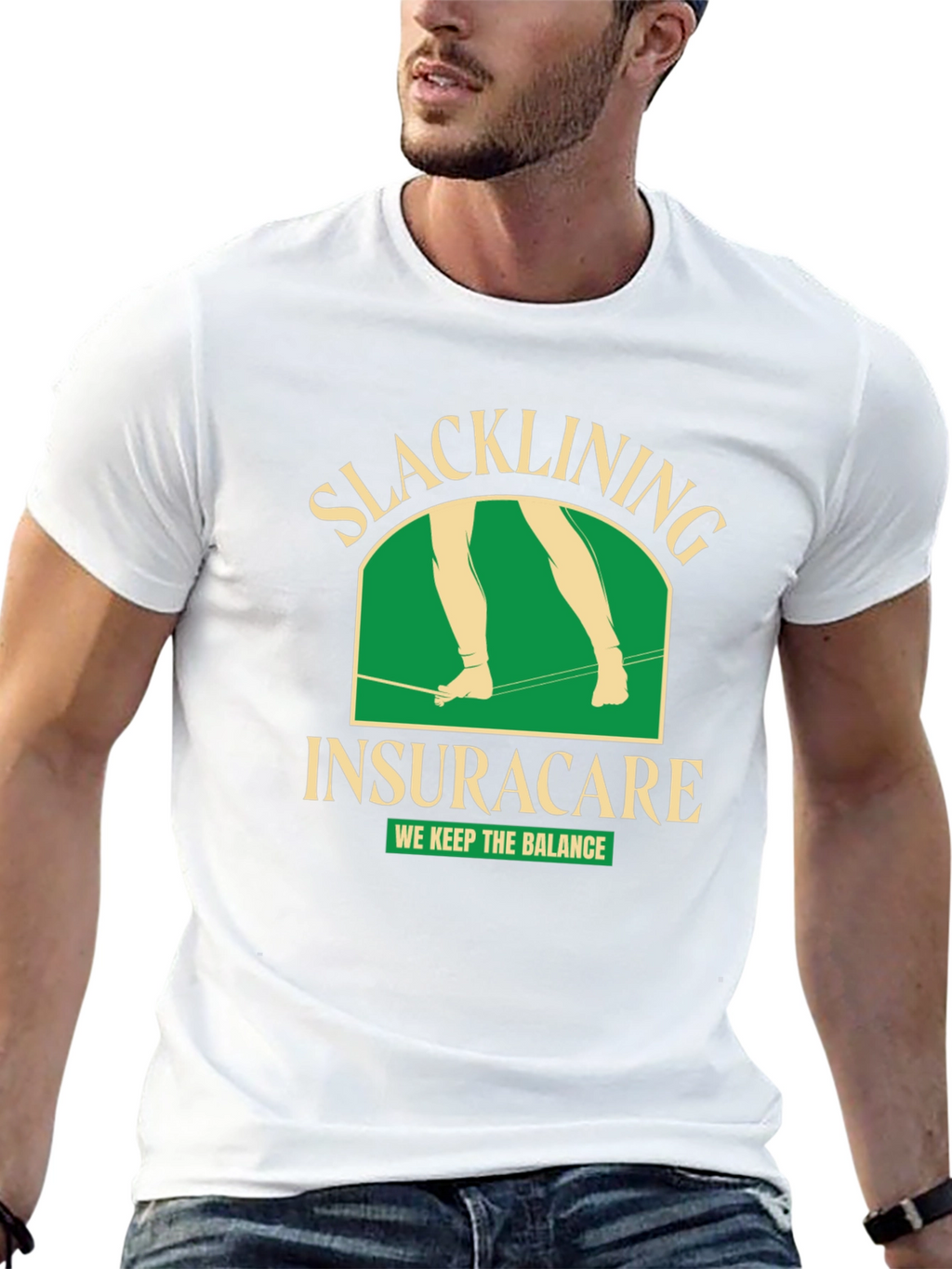 Slacklining Insuracare T-Shirt - We Keep The Balance!