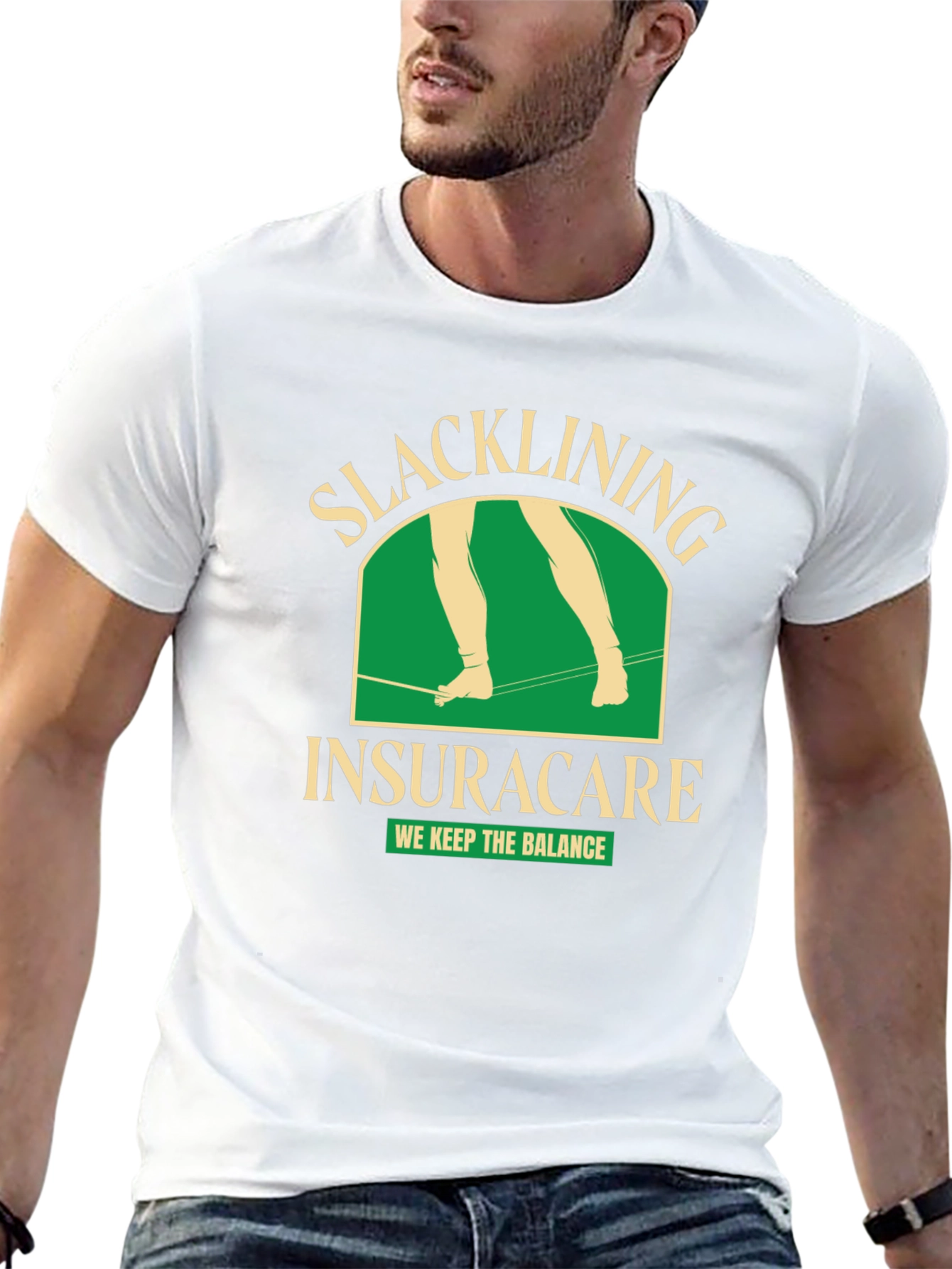 Slacklining Insuracare T-Shirt - We Keep The Balance!