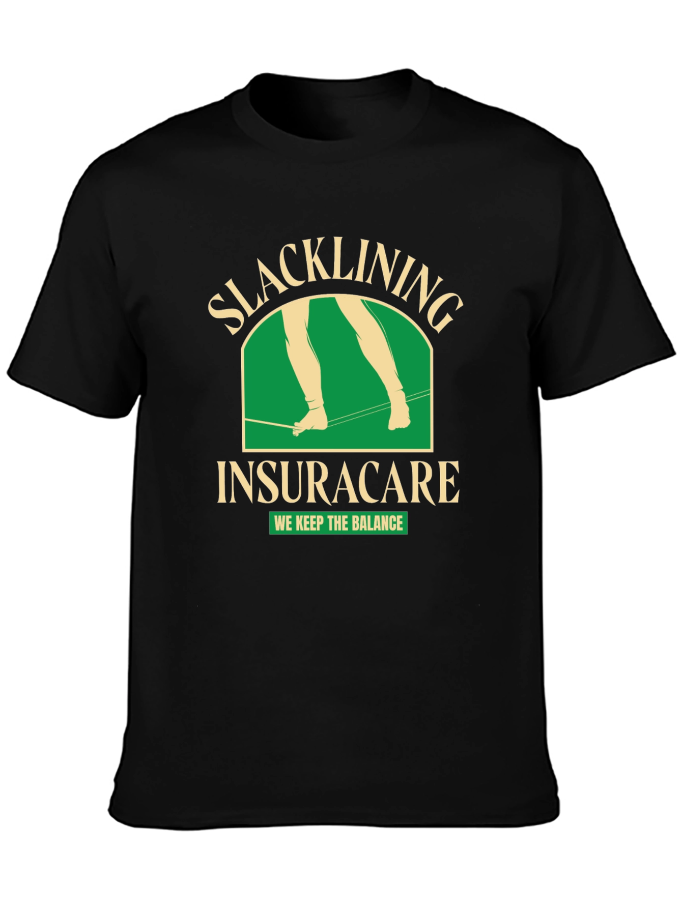 Slacklining Insuracare T-Shirt - We Keep The Balance!