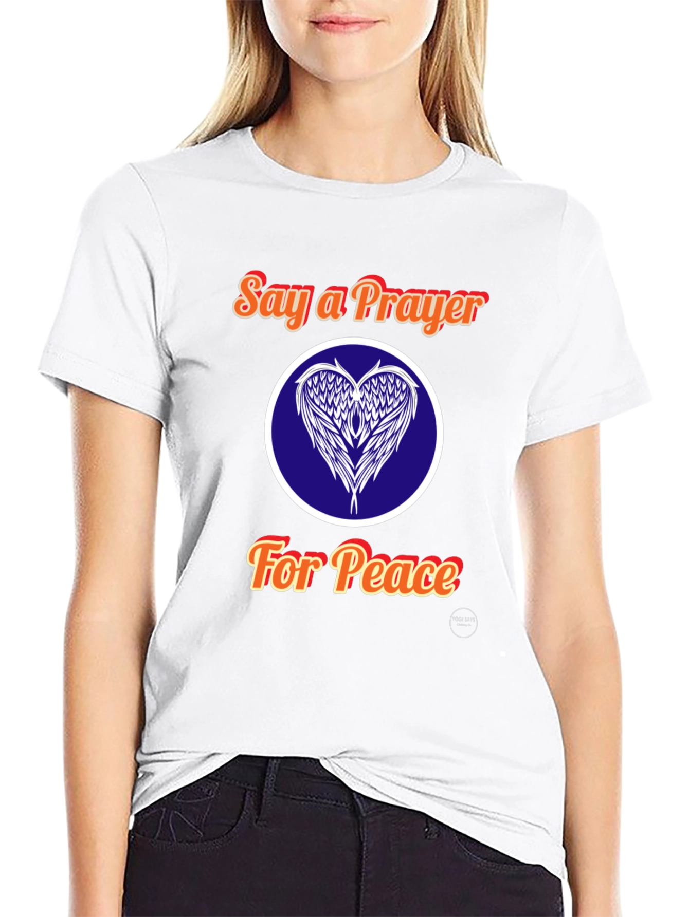 Say a Prayer for Peace Black T-Shirt