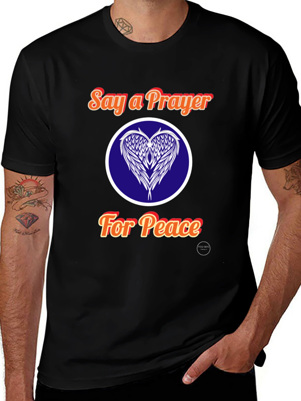 Say a Prayer for Peace Black T-Shirt