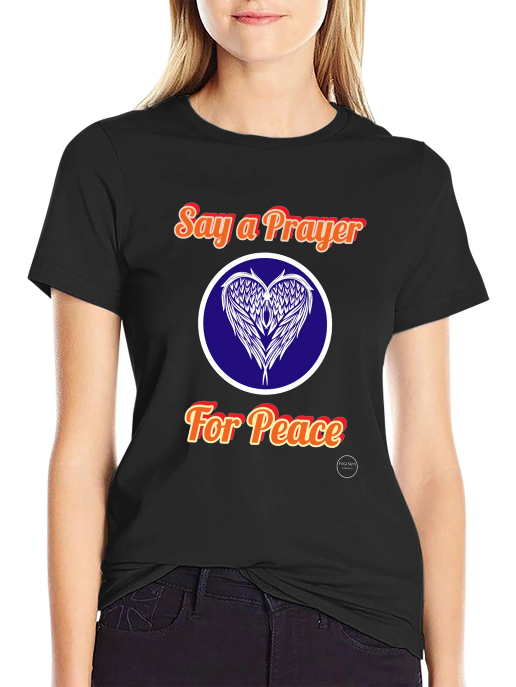 Say a Prayer for Peace Black T-Shirt