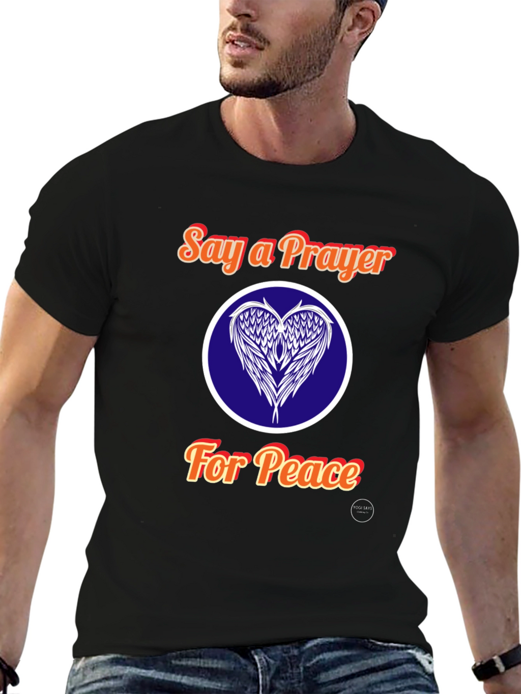 Say a Prayer for Peace Black T-Shirt