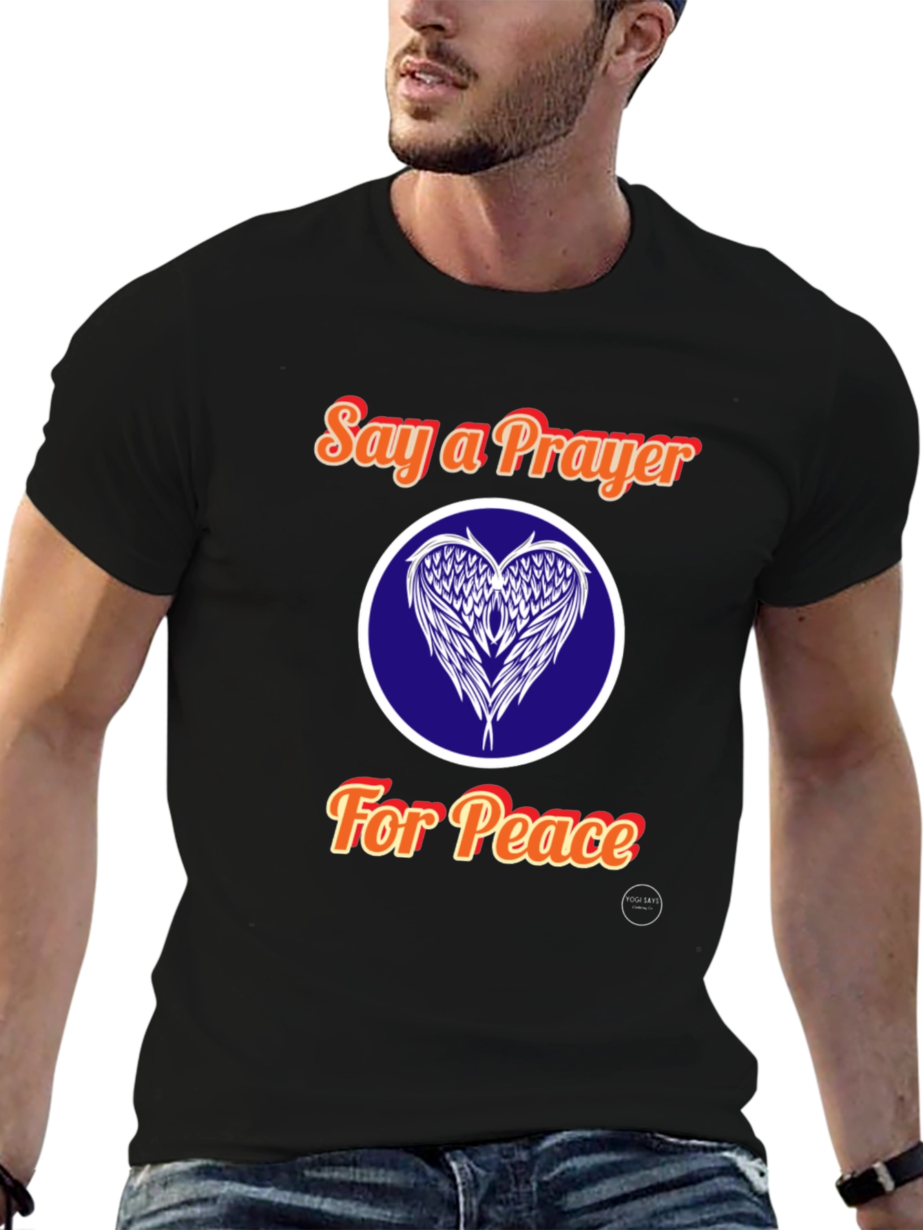 Say a Prayer for Peace Black T-Shirt