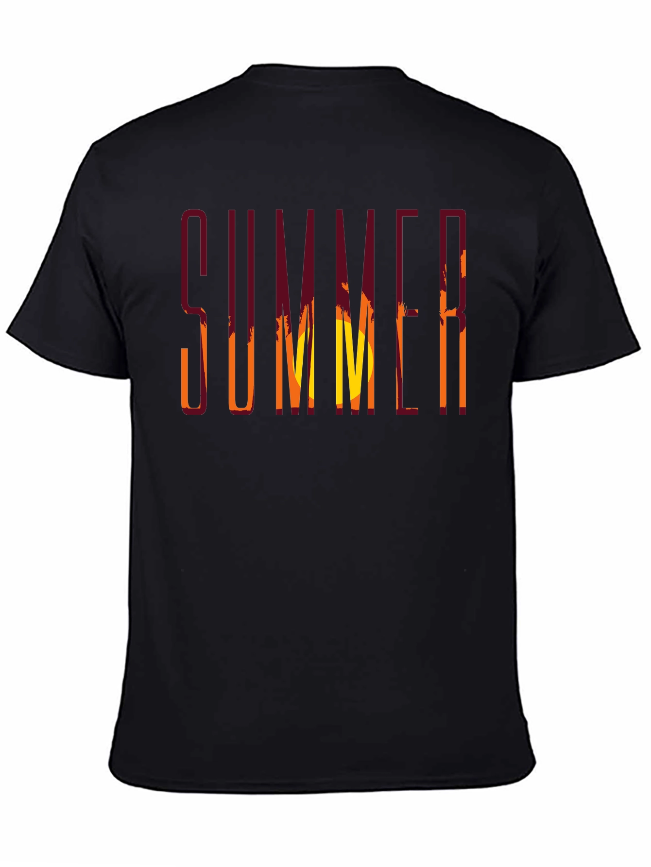 Summer Sunset Graphic T-Shirt - Relaxed Fit Black Tee