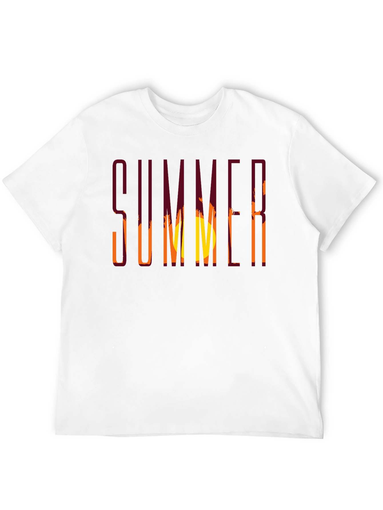 Summer Sunset Graphic T-Shirt - Relaxed Fit Black Tee