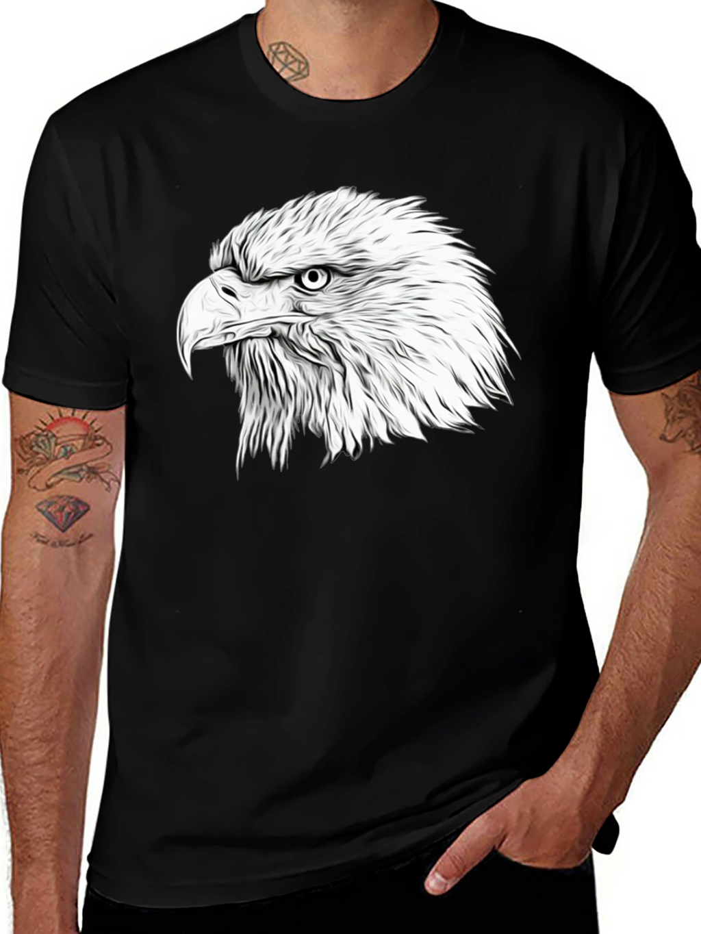 Bold Eagle Graphic Print Tee