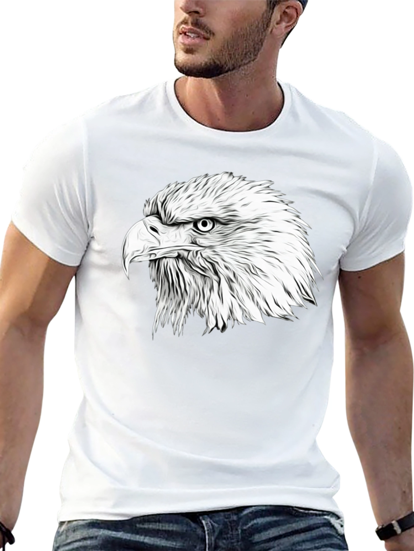 Bold Eagle Graphic Print Tee