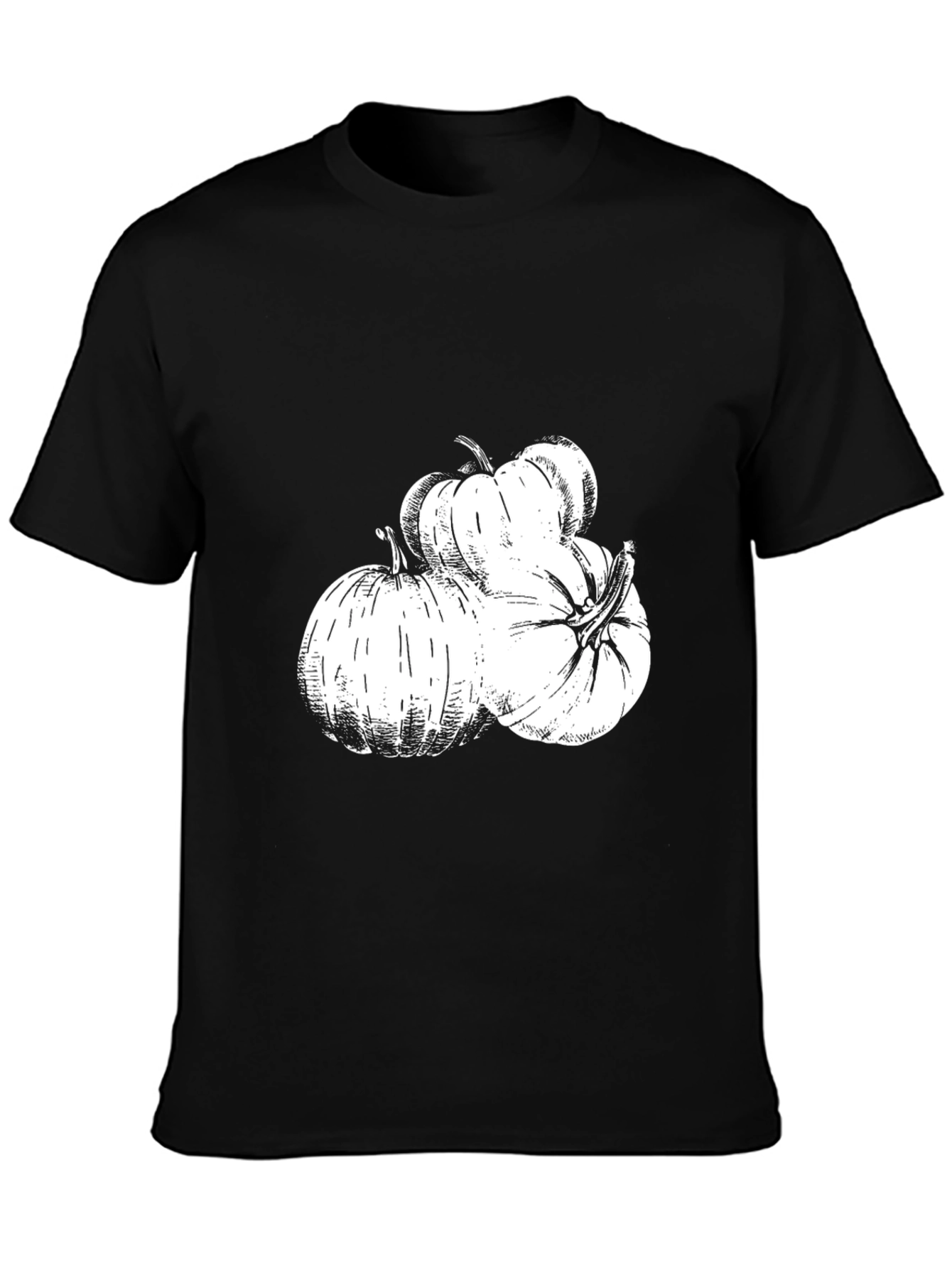 Pumpkin Patch Graphic Tee - Black Cotton Blend
