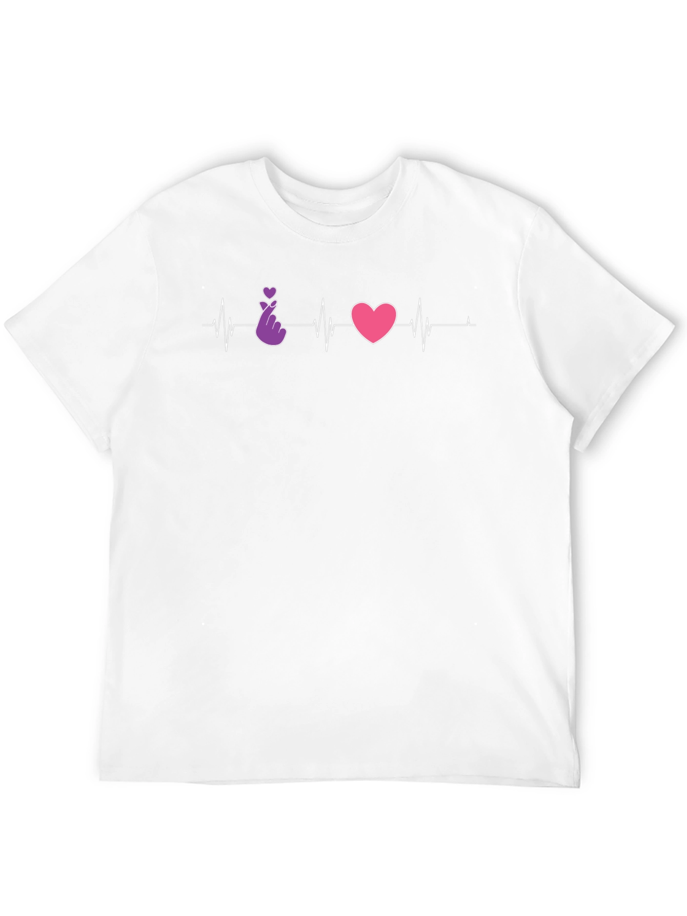 Heartbeat Love Sign Graphic Tee - Stylish & Trendy
