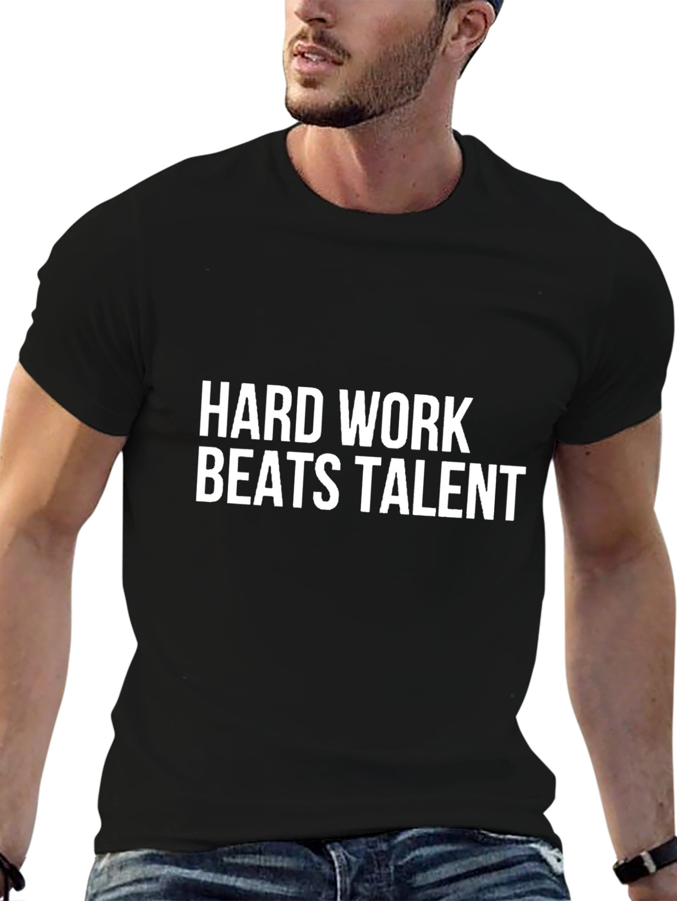 Hard Work Beats Talent Black T-Shirt